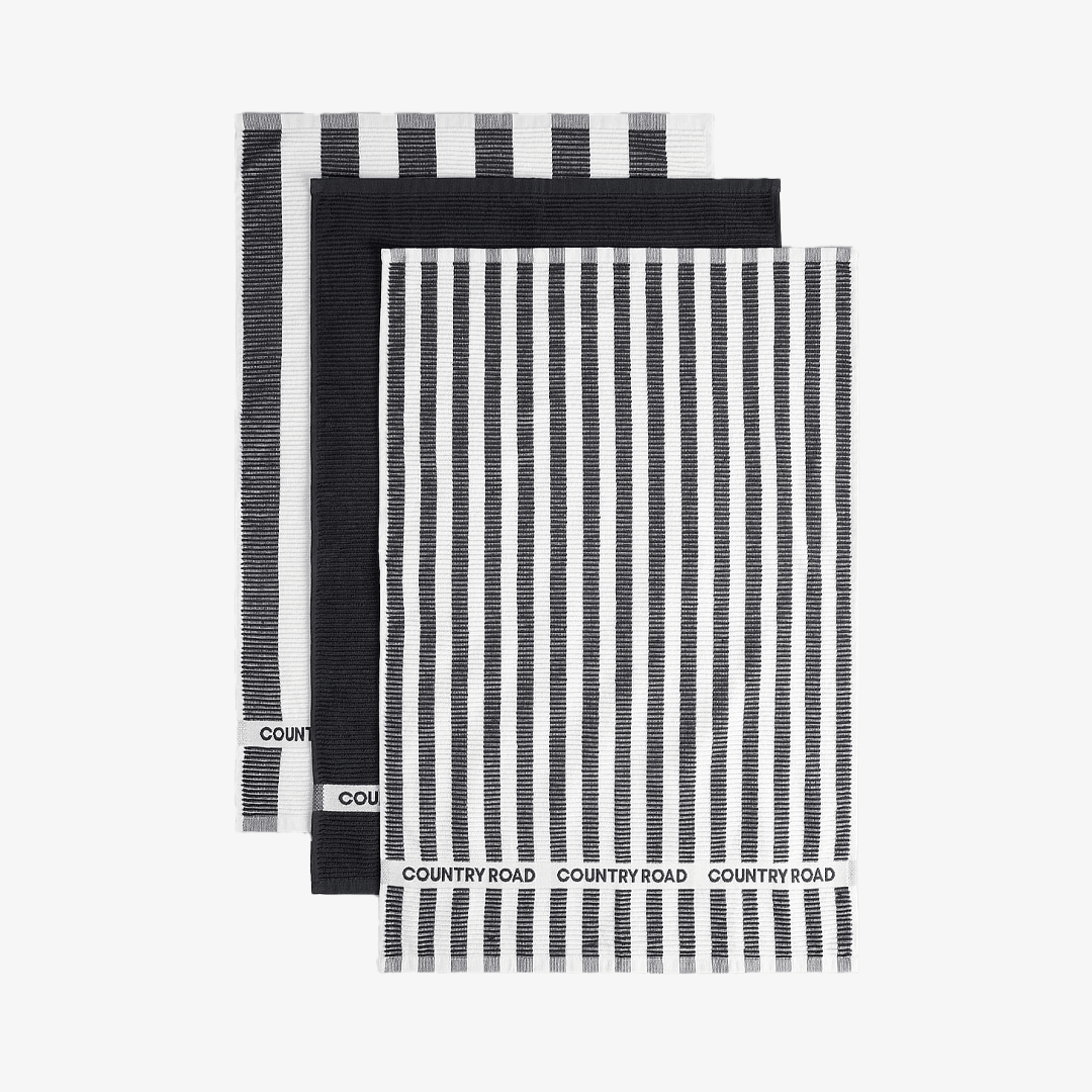 Stripe Australian Cotton Tea Towel Pack of 3 - We Wander